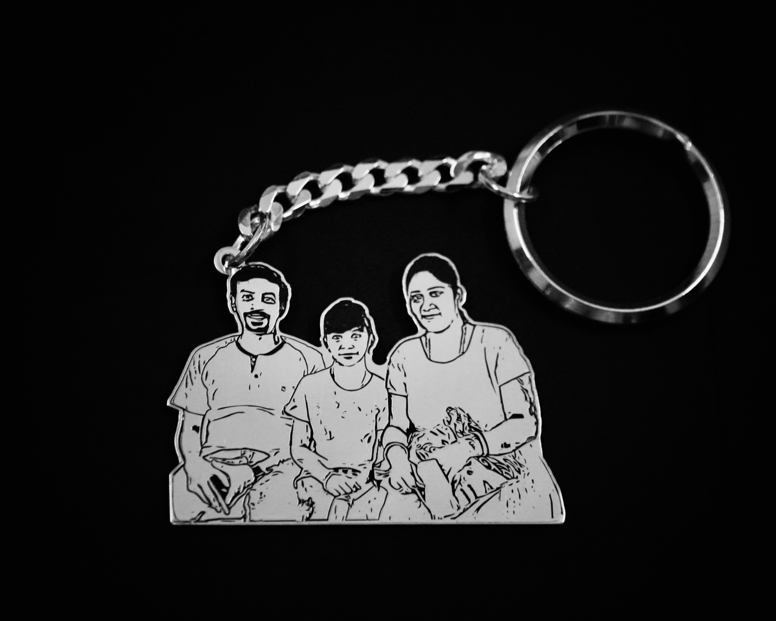 Family Photo Keychain