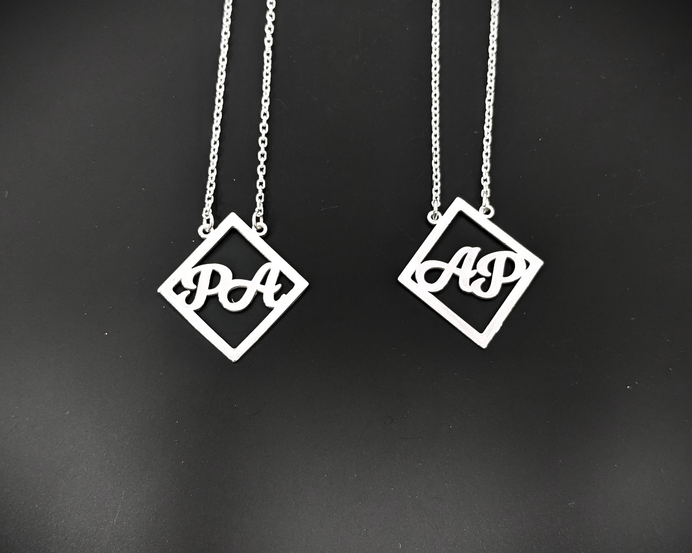 Diamond Name Pendant With Chain