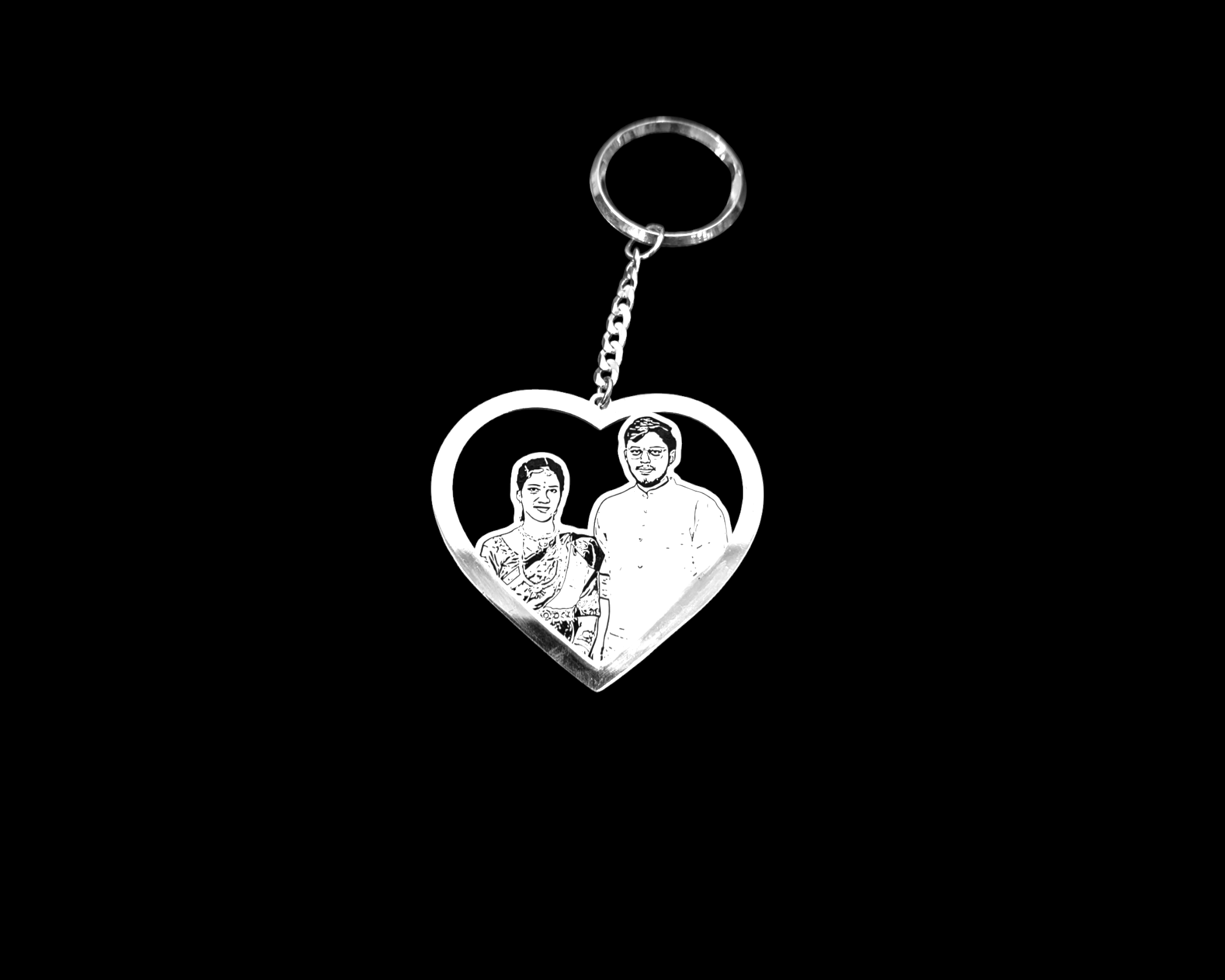 Heart Photo Keychain